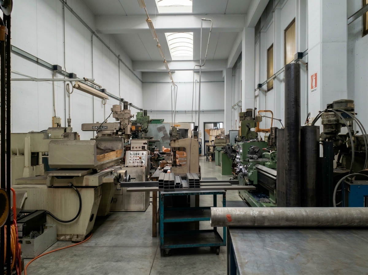 Reparto centri di lavoro CNC e attrezzeria Officina Pamek